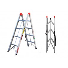 ESCALERA BÁSICA PLEGABLE DE ALUMINIO 4 PELDAÑOS--------Mod. 217104
