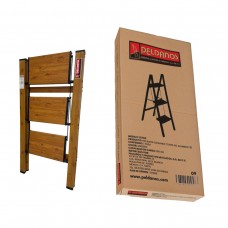 ESCALERA ELEGANCE TIJERA ALUMINIO 3E COLOR MADERA ----- MOD. 217106 ESCALERA ELEGANCE TIJERA ALUMINIO 3E COLOR MADERA ----- MOD. 217106