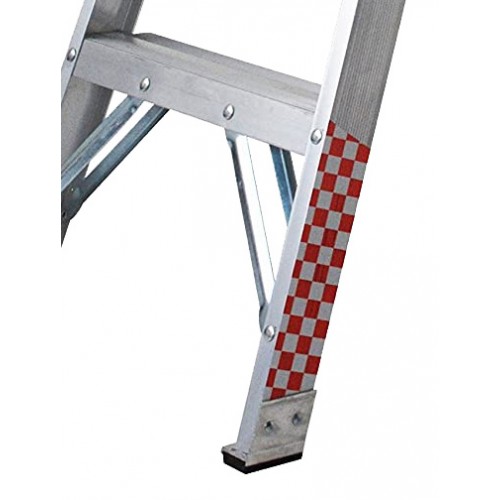 Escalera tijera aluminio 5 peldaños alto 1.87 m. Resistencia 102