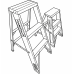 ESCALERA TIJERA TAPA DE ALUMINIO 2 PELDAÑOS TIPO III--------Mod. 706787